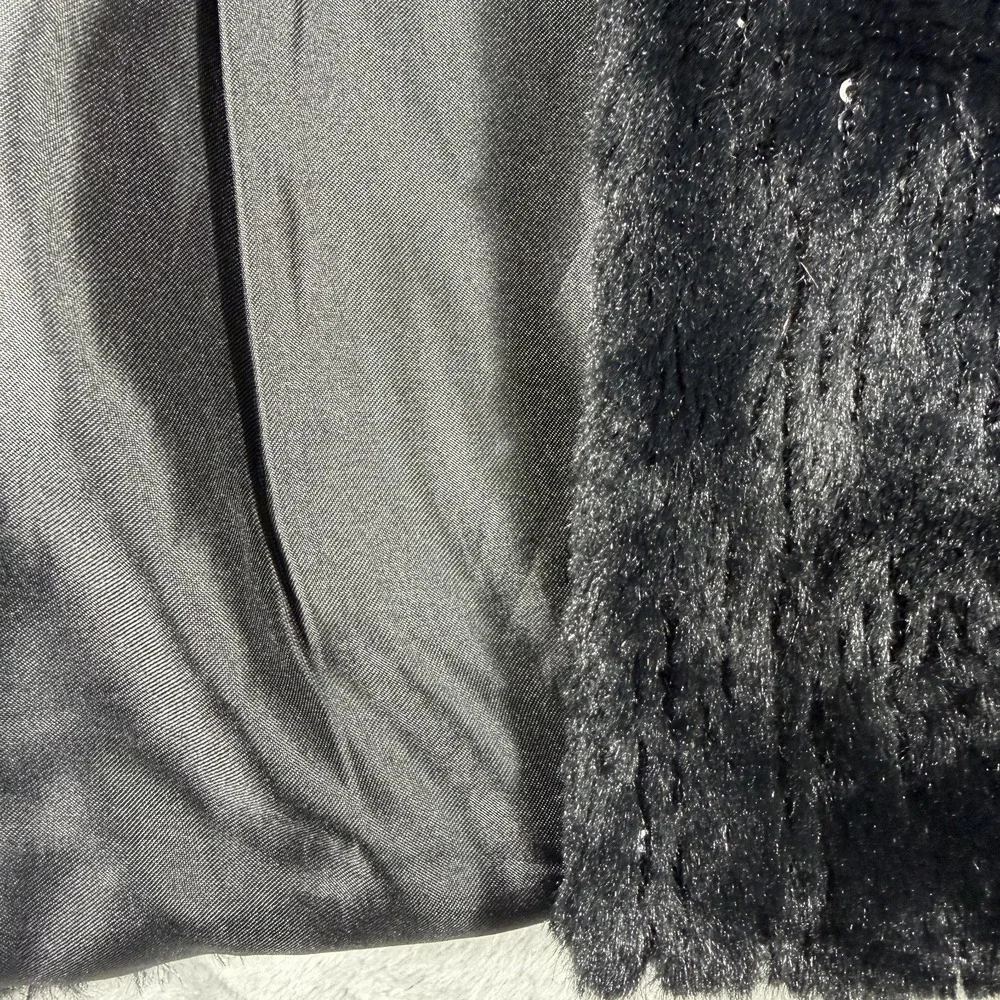 Peace of Cake Faux Fur Jacket Black Girls Size S 4–6X Soft‎ Plush Coat